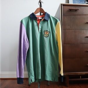 Brooks Brothers Multi-Colored Rugby Shirt / Long Sleeved Polo, Medium